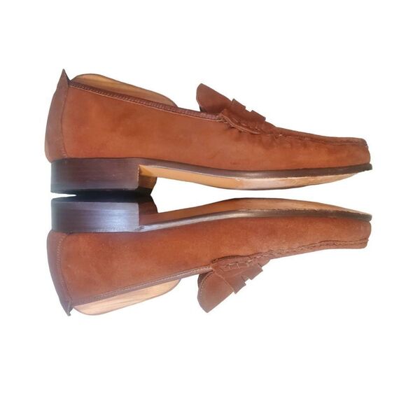 Mens Grenson Hand Sewn Suede Moccasin Penny Loafer Shoes Size 10 US, 43 EU. - Picture 4 of 9